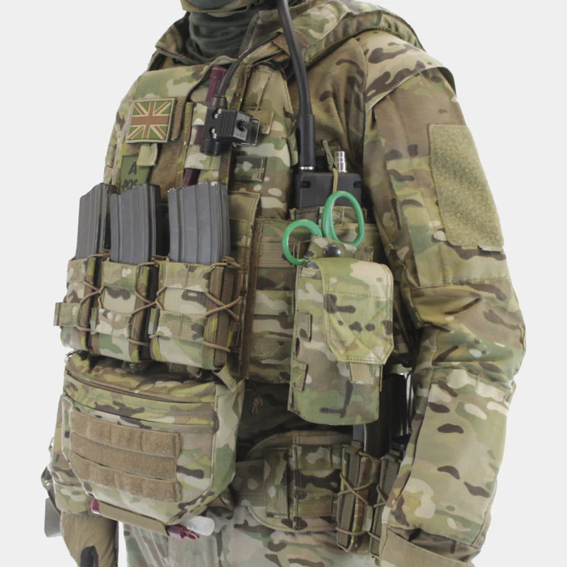 Military man wearing IFAK kit